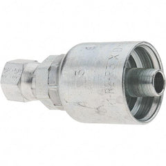 Parker - 1/4 Thread Hydraulic Hose Fitting - -6 Hose Size, 3/8" Hose Diam - Eagle Tool & Supply