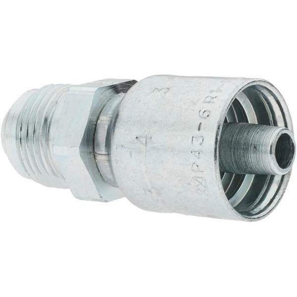 Parker - 7/8-14 Male SAE(JIC) Steel Hydraulic Hose Male SAE 37° JIC Rigid Fitting - -6 Hose Size, 3/8" Hose Diam - Eagle Tool & Supply
