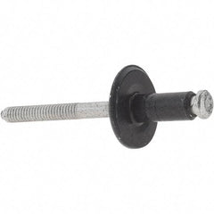 Value Collection - Large Flange Head Aluminum Peel Blind Rivet - Aluminum Mandrel, 1/8" to 21/64" Grip, 3/4" Head Diam, - Eagle Tool & Supply