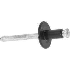 Value Collection - Large Flange Head Aluminum Peel Blind Rivet - Steel Mandrel, 3/32" to 9/64" Grip, 3/4" Head Diam, - Eagle Tool & Supply