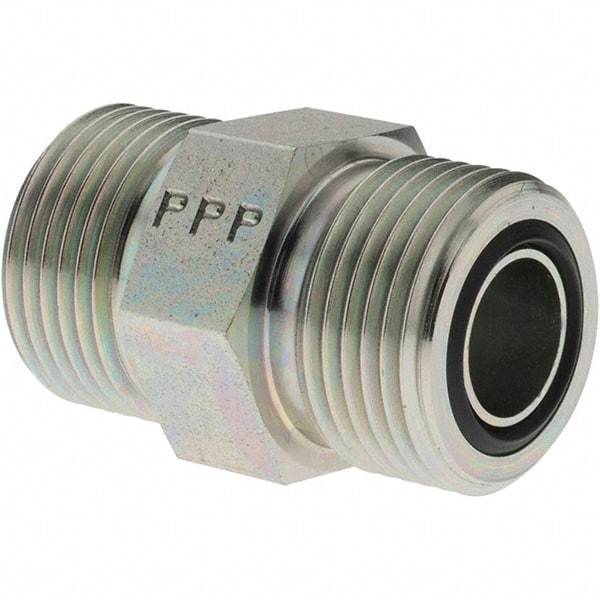 Parker - Seal-Lok Steel Hydraulic Hose Adapter - 6,000 psi, -10 Hose Size, 5/8" Hose Diam - Eagle Tool & Supply