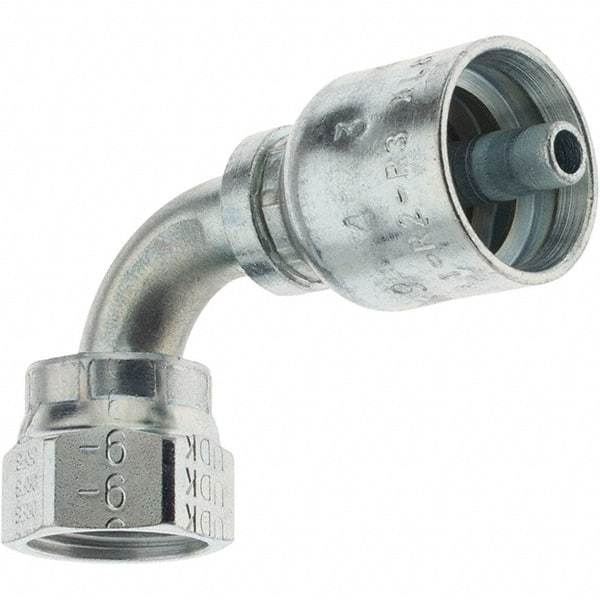 Parker - 11/16-16 Seal-Lok Hydraulic Hose Female Seal-Lok Swivel 90° Elbow & Short Drop - -4 Hose Size, 1/4" Hose Diam - Eagle Tool & Supply