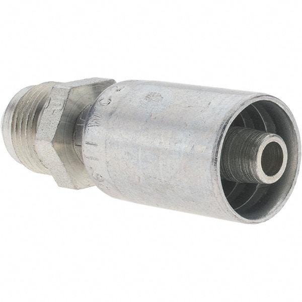 Parker - 3/4-16 Male SAE(JIC) Steel Hydraulic Hose Male SAE 37° JIC Rigid Fitting - -6 Hose Size, 3/8" Hose Diam - Eagle Tool & Supply