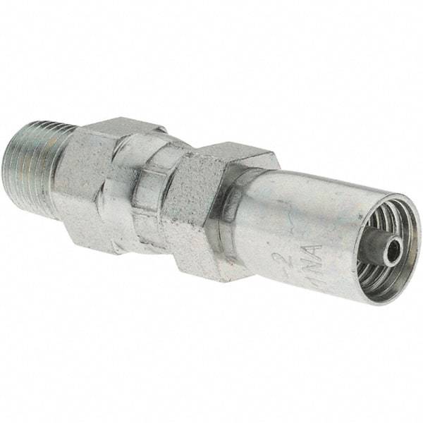 Parker - 1/8-27 Thread Steel Hydraulic Hose Male Connector - Eagle Tool & Supply