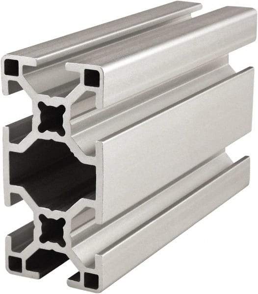 80/20 Inc. - 4 Meters Long x 30 mm Wide x 60 mm Deep, T-Slotted Aluminum Extrusion - Clear Anodized Finish - Eagle Tool & Supply