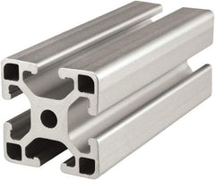 80/20 Inc. - 4 Meters Long x 40 mm Wide x 40 mm Deep, T-Slotted Aluminum Extrusion - Clear Anodized Finish - Eagle Tool & Supply
