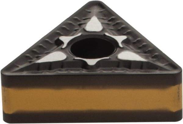 Iscar - TNMG332 PP Grade IC8250 Carbide Turning Insert - TiCN/Al2O3/TiN Finish, 60° Triangle, 3/8" Inscr Circle, 3/16" Thick, 1/32" Corner Radius - Eagle Tool & Supply