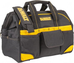 DeWALT - 33 Pocket Black & Yellow Polyester Tool Bag - 16" Wide x 8" Deep x 10" High - Eagle Tool & Supply