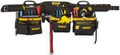 DeWALT - 29 to 46" Waist Apron - 31 Pocket, Black, Polyester - Eagle Tool & Supply