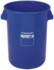 PRO-SOURCE - 20 Gal Blue Round Trash Can - Polyethylene, 22-1/2" High - Eagle Tool & Supply