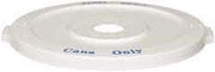 PRO-SOURCE - 32 Gal White Round Recycling Container - Polyethylene - Eagle Tool & Supply