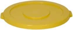 PRO-SOURCE - Round Lid for Use with 32 Gal Round Trash Cans - Yellow, Plastic, For Huskee Trash Cans - Eagle Tool & Supply