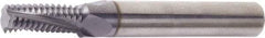 Vargus - 10-32 UN, 0.121" Cutting Diam, 3 Flute, Solid Carbide Helical Flute Thread Mill - Internal Thread, 5/16" LOC, 2" OAL, 1/8" Shank Diam - Eagle Tool & Supply