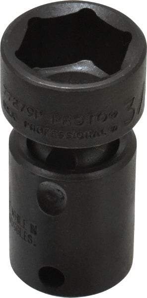 Proto - 3/8" Drive 3/4" Standard Universal Impact Socket - 6 Points, 2-3/32" OAL - Eagle Tool & Supply