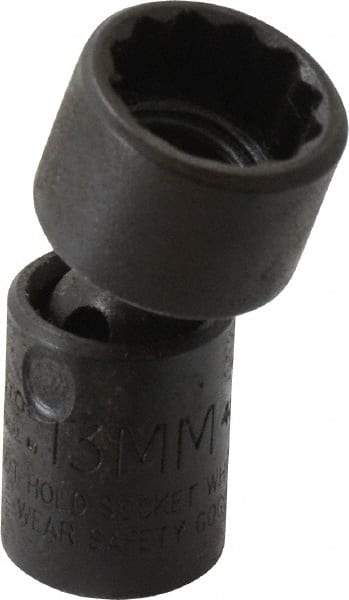 Proto - 1/4" Drive 13mm Standard Universal Impact Socket - 12 Points, 1-19/32" OAL - Eagle Tool & Supply
