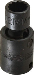 Proto - 3/8" Drive 12mm Standard Universal Impact Socket - 6 Points, 2" OAL - Eagle Tool & Supply