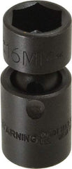 Proto - 3/8" Drive 16mm Standard Universal Impact Socket - 6 Points, 2-3/32" OAL - Eagle Tool & Supply