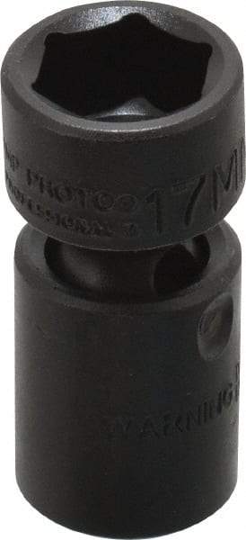 Proto - 3/8" Drive 17mm Standard Universal Impact Socket - 6 Points, 2-3/32" OAL - Eagle Tool & Supply