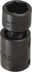 Proto - 3/8" Drive 18mm Standard Universal Impact Socket - 6 Points, 2-3/32" OAL - Eagle Tool & Supply