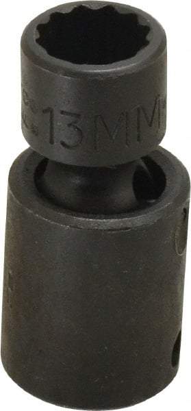 Proto - 3/8" Drive 13mm Deep Universal Impact Socket - 12 Points, 2" OAL - Eagle Tool & Supply