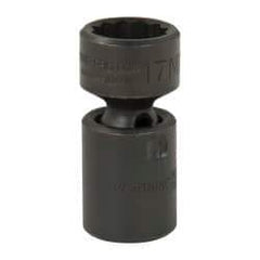 Proto - 3/8" Drive 17mm Deep Universal Impact Socket - 12 Points, 2-3/32" OAL - Eagle Tool & Supply
