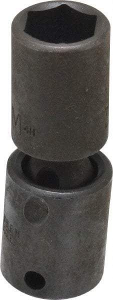 Proto - 3/8" Drive 15mm Deep Universal Impact Socket - 6 Points, 2-11/16" OAL - Eagle Tool & Supply