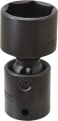 Proto - 1/2" Drive 1-1/4" Standard Universal Impact Socket - 6 Points, 3-13/64" OAL - Eagle Tool & Supply