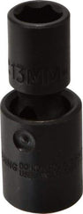 Proto - 1/2" Drive 13mm Standard Universal Impact Socket - 6 Points, 2-19/32" OAL - Eagle Tool & Supply