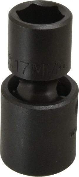 Proto - 1/2" Drive 17mm Standard Universal Impact Socket - 6 Points, 2-11/16" OAL - Eagle Tool & Supply