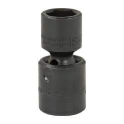 Proto - 1/2" Drive 18mm Standard Universal Impact Socket - 6 Points, 2-11/16" OAL - Eagle Tool & Supply