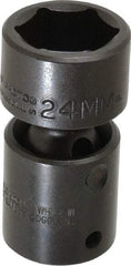Proto - 1/2" Drive 24mm Standard Universal Impact Socket - 6 Points, 2-11/16" OAL - Eagle Tool & Supply