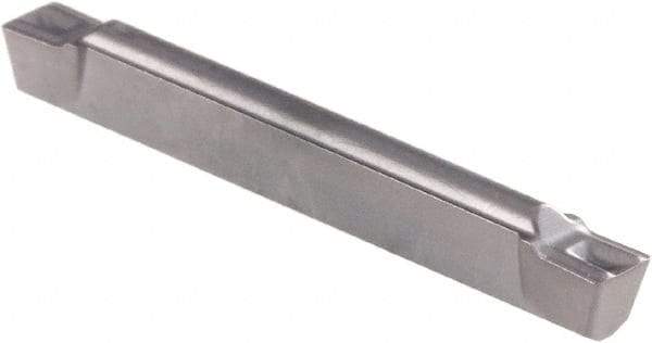 Kennametal - 0205G GMN Grade KCU25, 2.05mm Cutting Width Carbide Grooving Insert - 2mm Max Depth of Cut, Neutral, 0.2mm Corner Radius, AlTiN Finish - Eagle Tool & Supply
