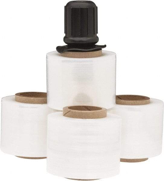 Stretch Associates - 3" x 700' 120 Gauge Clear Bundling Stretch Film with Dispenser - 4 Piece, 120 Gauge, Clear - Eagle Tool & Supply