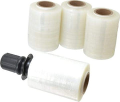 Stretch Associates - 5" x 600' 150 Gauge Clear Bundling Stretch Film with Dispenser - 4 Piece, 150 Gauge, Clear - Eagle Tool & Supply