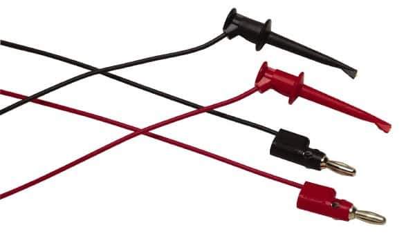 Fluke - Black/Red Electrical Test Equipment Leads Set - Use with All Models - Eagle Tool & Supply