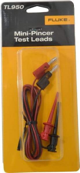 Fluke - Black/Red Electrical Test Equipment Leads Set - Use with All Models - Eagle Tool & Supply