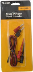 Fluke - Black/Red Electrical Test Equipment Leads Set - Use with All Models - Eagle Tool & Supply