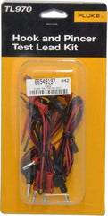 Fluke - Black/Red Electrical Test Equipment Hook & Pincer Kit - Use with All Models - Eagle Tool & Supply