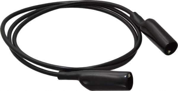 Pomona - Black Electrical Test Equipment Patch Cord - Use with Alligators Test Clips - Eagle Tool & Supply