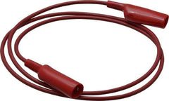 Pomona - Red Electrical Test Equipment Patch Cord - Use with Alligators Test Clips - Eagle Tool & Supply