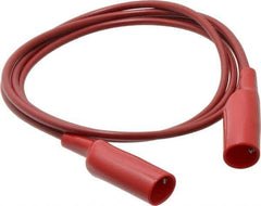 Pomona - Red Electrical Test Equipment Patch Cord - Use with Alligators Test Clips - Eagle Tool & Supply