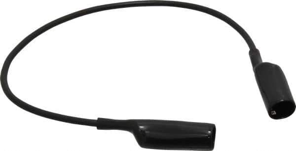 Pomona - Black Electrical Test Equipment Patch Cord - Use with Alligators Test Clips - Eagle Tool & Supply