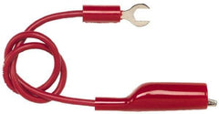 Pomona - Red Electrical Test Equipment Clip - Use with Insulated Spade Lug - Eagle Tool & Supply