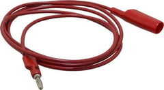 Pomona - Red Electrical Test Equipment Clip - Use with 0.300" Terminal, Banana Plugs - Eagle Tool & Supply