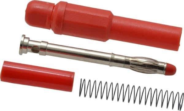 Pomona - Red Electrical Test Equipment Banana Plug - Use with Banana Plugs - Eagle Tool & Supply