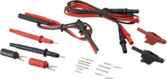 Pomona - Black/Red Electrical Test Equipment Leads Set - Use with Electronic Bench Digital Multimeters - Eagle Tool & Supply