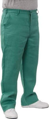 PRO-SAFE - Cotton Flame Resistant/Retardant Pants - Zipper Closure, 3 Pockets, 36" Waist, 32" Inseam, Green - Eagle Tool & Supply