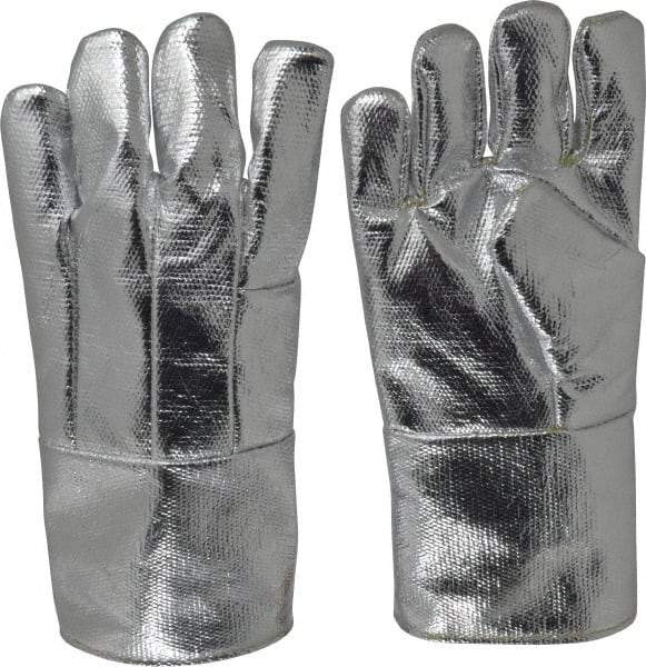 Steel Grip - Size Universal Wool Lined Aluminized Thermonol Welding Glove - 14" OAL, Gauntlet Cuff, For General Welding - Eagle Tool & Supply