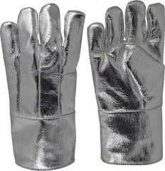 Steel Grip - Size Universal Wool Lined Aluminized Thermonol Welding Glove - 14" OAL, Gauntlet Cuff, For General Welding - Eagle Tool & Supply