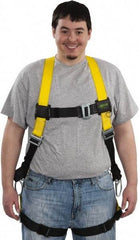 Miller - 400 Lb Capacity, Size Universal, Full Body Construction Safety Harness - Polyester, Side D-Ring, Mating Leg Strap, Mating Chest Strap, Yellow/Black - Eagle Tool & Supply